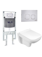 Комплект инсталляции с унитазом Weltwasser AMBERG 497 ST + KEHLBACH 004 GL-WT + AMBERG RD-MT CR