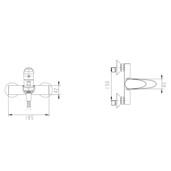 Смеситель для ванны Bravat Drop F64898C-01A