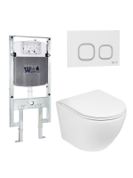 Комплект инсталляции с унитазом Weltwasser AMBERG 497 ST + MERZBACH 041 XL GL-WT + AMBERG RD-WT