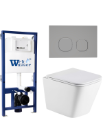 Комплект инсталляции с унитазом Weltwasser BAMBERG 525 + GELBACH 043 MT-WT + BAMBERG CR