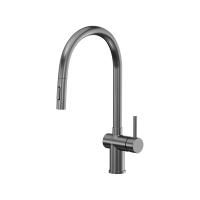 Смеситель Reflexion Lago RX9904BL для кухни с вытяжным изливом, оружейная сталь