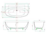 Акриловая ванна VAGNERPLAST BENIN 170