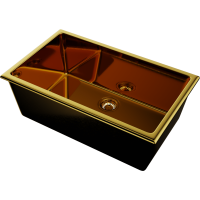 Кухонная мойка Omoikiri Okinoshima 76-U/I-G Glossy Natceramic/золото глянцевое 4993041