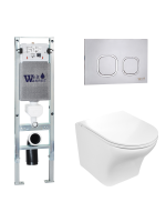 Комплект инсталляции с унитазом Weltwasser AMBERG 350 ST + ODENBACH 004 GL-WT + AMBERG RD-MT CR