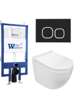 Комплект инсталляции с унитазом Weltwasser BAMBERG 545 + HEIMBACH 043 GL-WT + BAMBERG BL