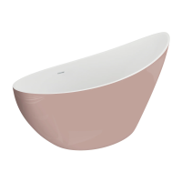 Ванна акриловая Polimat ZOE 180x80 отдельностоящая, розовый