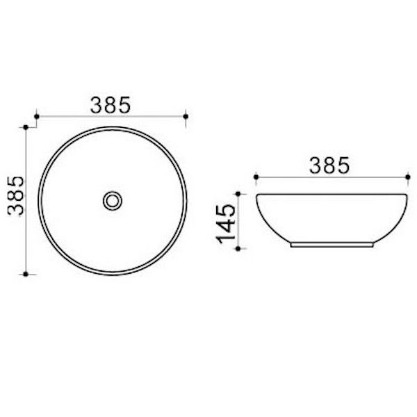 Раковина MELANA MLN-T4005-G25 (золото)