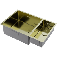 Кухонная мойка Omoikiri Taki 69-2-U/IF-L Side-LG нерж. сталь/светлое золото 4997051