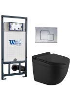 Комплект инсталляции с унитазом Weltwasser MARBERG 507 + HEIMBACH 043 MT-BL + MAR 507 SE-CR