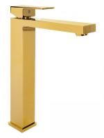 Cмеситель для раковины Высокий Hansberge H2070 Золото Глянец