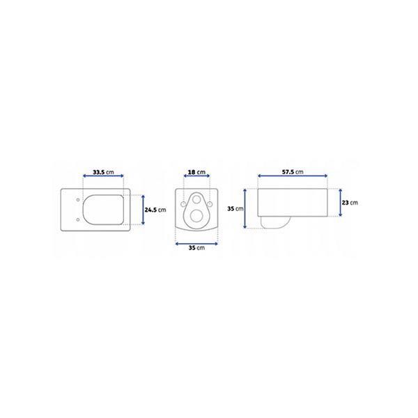 Унитаз подвесной Rea RICO Rimless Duroplast REA-C6600