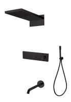 Душевая система с изливом Boheme Fusion Black, 130-2-B