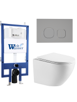Комплект инсталляции с унитазом Weltwasser BAMBERG 545 + MERZBACH 043 MT-WT + BAMBERG CR