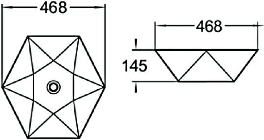 Раковина SantiLine SL-1058 47х47 белая