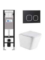 Комплект инсталляции с унитазом Weltwasser AMBERG 350 + GELBACH 043 MT-WT + AMBERG RD-BL