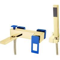 Смеситель для ванны Boheme Q 143-GUW Золото Синий