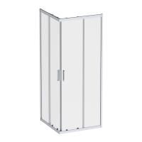 W90G-403-8080-MT Gem Душевое ограждение AM.PM квадратн.,раздвиж.двери 80x80 хром мат.,стекло прозрачное