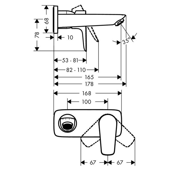 Смеситель для умывальника Hansgrohe Talis E 71732000