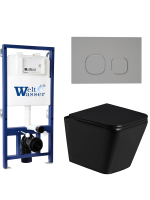 Комплект инсталляции с унитазом Weltwasser BAMBERG 525 + GELBACH 043 GL-BL + BAMBERG CR