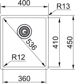 Кухонная мойка FRANKE 127.0678.818 из нержавеющей стали BXX 210-36 (стоп-вентиль в комплекте)