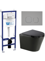 Комплект инсталляции с унитазом Weltwasser BAMBERG 460 + SALZBACH 043 MT-BL + BAMBERG CR