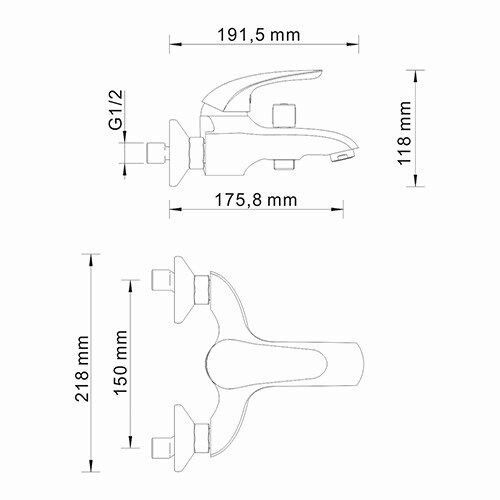 Смеситель для ванны WasserKRAFT Rossel 2801