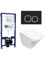 Комплект инсталляции с унитазом Weltwasser BAMBERG 525 + ROTBACH 004 GL-WT + BAMBERG BL