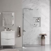 Душевая перегородка, ограждение Reflexion RX200100CCR-17 Walk in 200x100см, прозрачное закаленное стекло 8мм, хромированный профиль