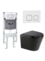 Комплект инсталляции с унитазом Weltwasser AMBERG 497 ST + SALZBACH 043 GL-BL + AMBERG RD-WT