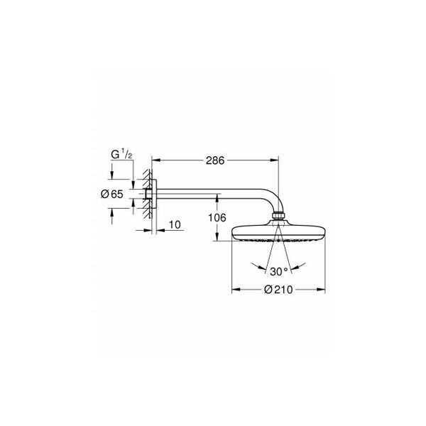 Верхний душ Grohe Tempesta 210 26411000