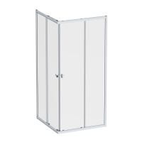 W87G-403-9090-MT Sunny Душевое ограждение AM.PM квадратное, раздвижн двери 90x90 серебро,стекло прозрачное