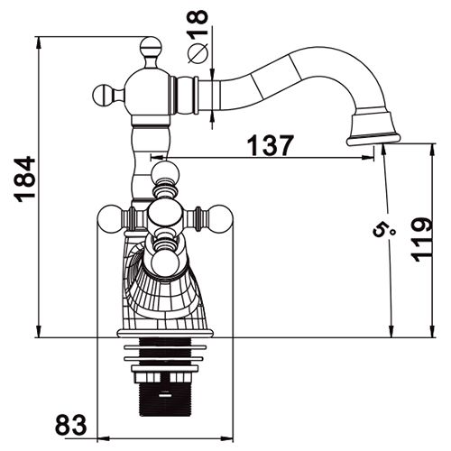 Смеситель для раковины Gappo G1389-4