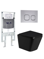 Комплект инсталляции с унитазом Weltwasser AMBERG 497 ST + GELBACH 043 GL-BL + AMBERG RD-CR