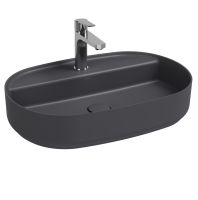 Раковина накладная ISVEA Infinity 60 овальная 60см цвет антрацит матовый 10NF65060SV-2C