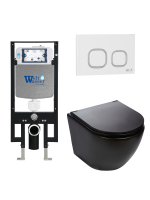 Комплект инсталляции с унитазом Weltwasser AMBERG 497 + MERZBACH 043 MT-BL + AMBERG RD-WT