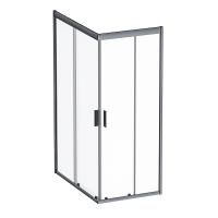 W90G-404-120280-BT Gem Twin Slide 120x80. Душевое ограждение AM.PM,120x80, профиль черный мат., стекло прозрачное