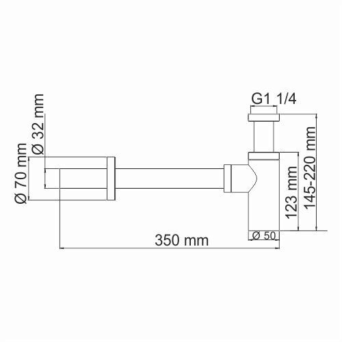 Сифон для раковины WasserKRAFT Elbe A094