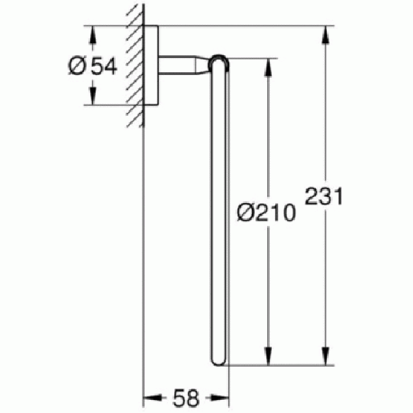 Держатель для полотенца Grohe Bau Cosmopolitan 40460001 хром