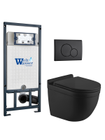 Комплект инсталляции с унитазом Weltwasser MARBERG 507 + HEIMBACH 043 MT-BL + MAR 507 RD MT-BL