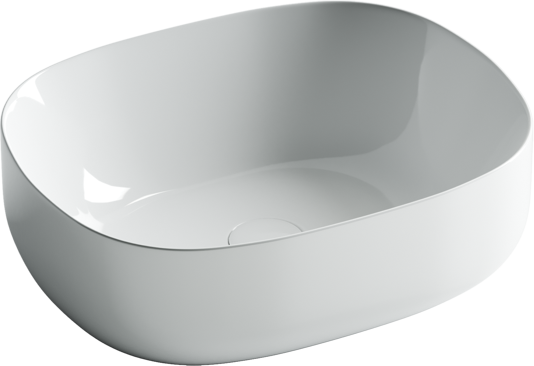 Умывальник чаша накладная овальная Ceramicanova Element 460*350*155мм, Белый, CN6018