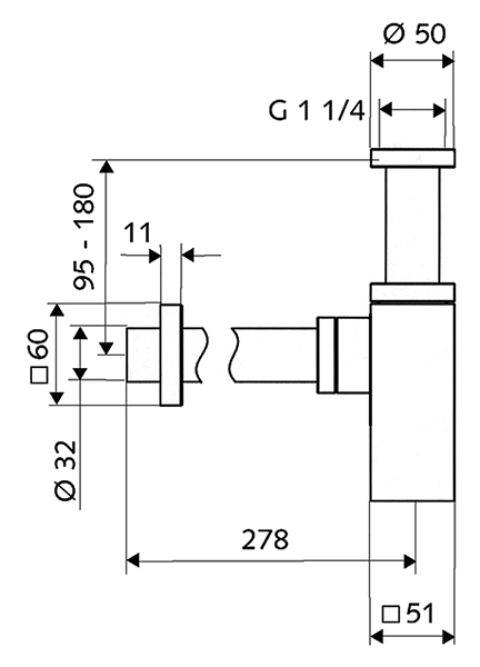 Дизайнерский сифон Schell Quad 015050699