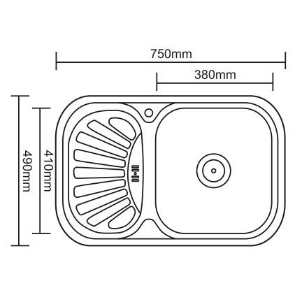 Кухонная мойка Ledeme L97549-R 49x75 глянцевая