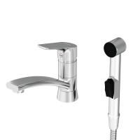 770230001 Jupiter Смеситель с поворотным изливом и гиг. душем, хром