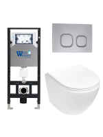 Комплект инсталляции с унитазом Weltwasser AMBERG 506 + MERZBACH 043 MT-WT + AMBERG RD-CR