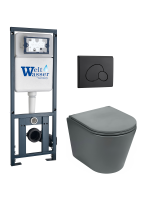 Комплект инсталляции с унитазом Weltwasser MARBERG 410 + SALZBACH 043 MT-GR + MAR 410 RD MT-BL