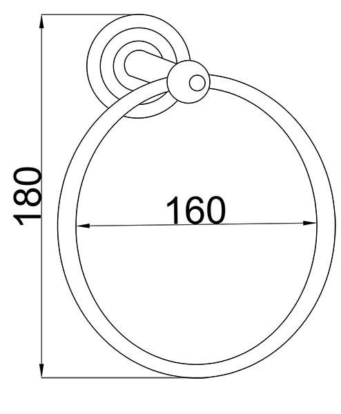 Кольцо для полотенец Boheme Brillante 10434 Хром