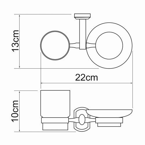 Держатель стакана и мыльницы WasserKRAFT Oder K-3026