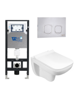 Унитаз с инсталляцией WeltWasser AMBERG 506 + KEHLBACH 004 GL-WT + AMBERG RD-MT CR