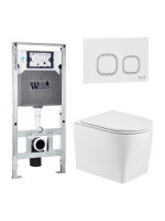 Унитаз с инсталляцией WeltWasser AMBERG 506 ST + NESENBACH 004 GL-WT + AMBERG RD-WT