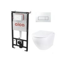 Комплект инсталляции AlcaPlast AM101/1120 + M571 c кнопкой и унитазом Roxen Antares Tornado 530205-01